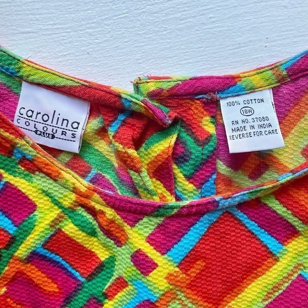 Carolina Colours Vintage Colorful Sleeveless Top - Picture 8 of 13
